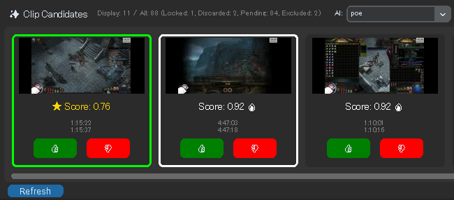 AkesioClip AI - Clip Candidates